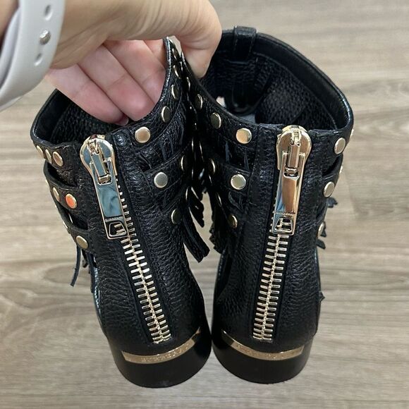 Burberry Gladiator Black Leather Studded Sandals Made in Italy, Size 38 - Picture 5 of 10